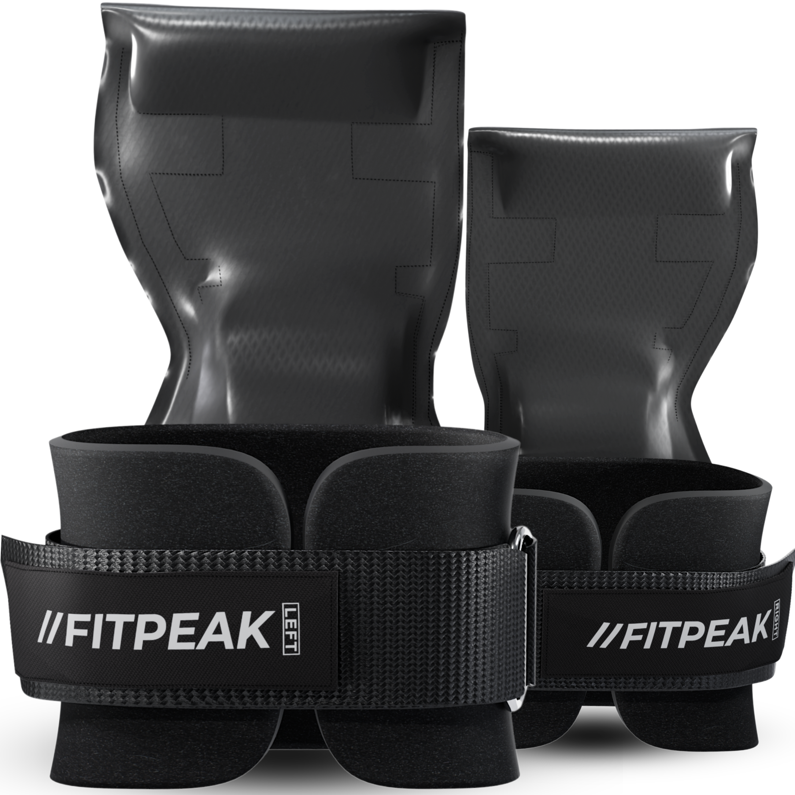 【筋トレ初心者必見！】FITPEAK 二ースリーブ/パワーグリップセット FITPEAK パワーグリップ 筋トレ【痛くない厚さ1.5倍クッション】 懸垂