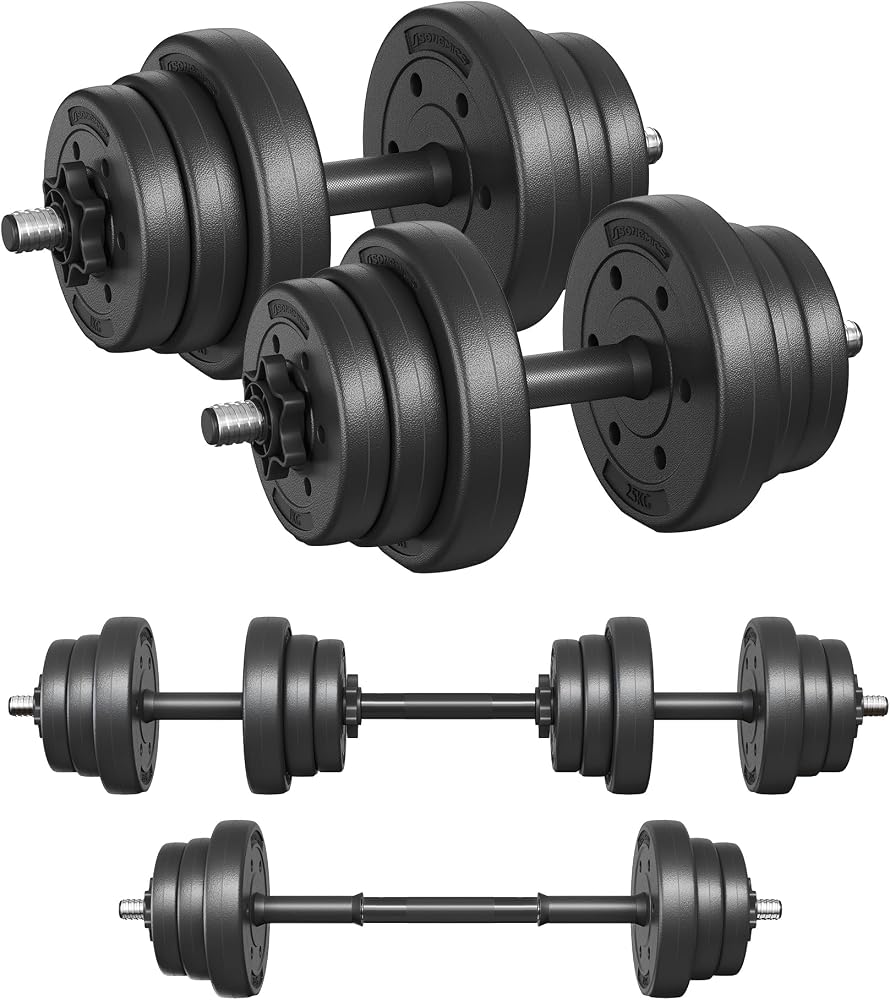 SONGMICS 可変式 ダンベル バーベル 30 kg (15 kg x 2) 筋トレの評判・価格・サイズ【ダンベル】