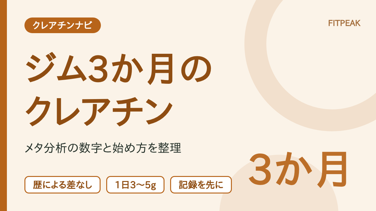【3か月目の選び方】ジムに通い始めて3か月の人はクレアチンを飲むべき？研究と始め方