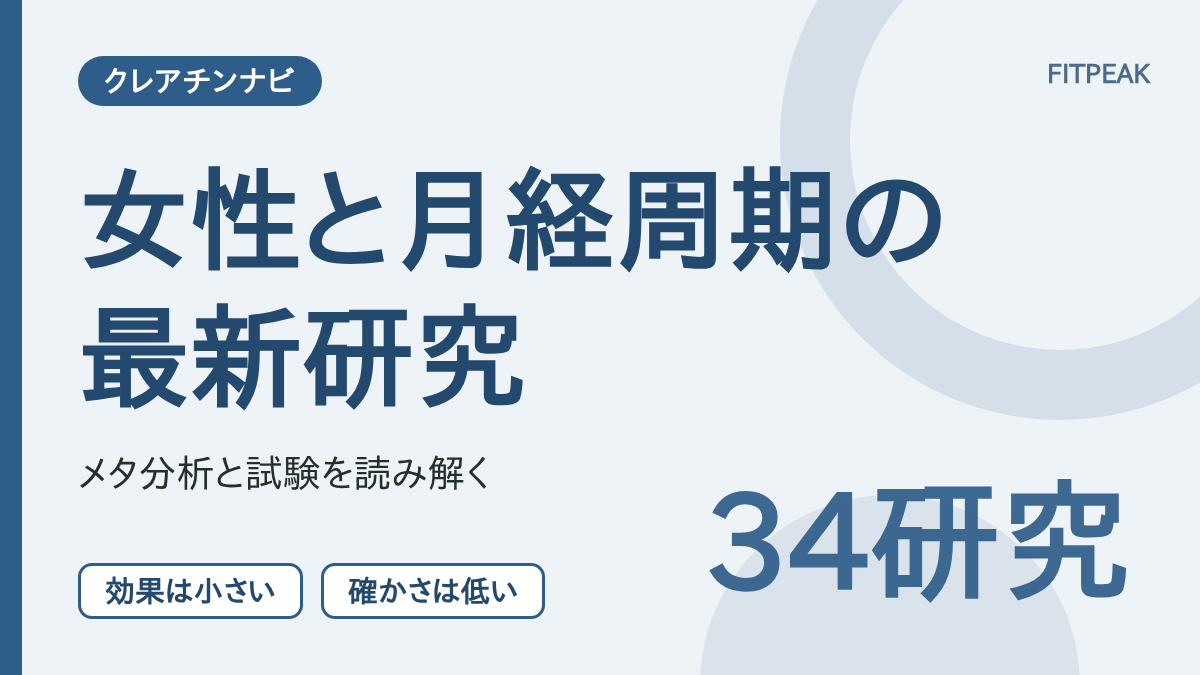 女性を対象にしたクレアチンの最新のメタ分析34研究で、効果が小さく確かさが低いことを示した図解