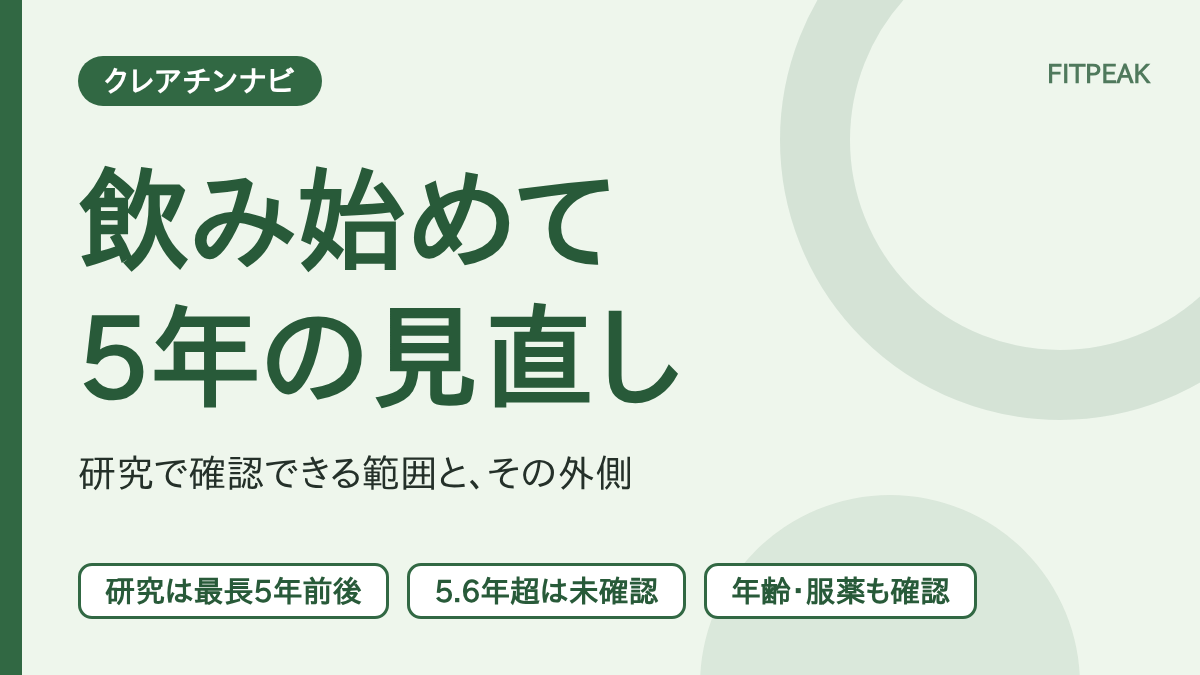 【研究は最長5年前後】クレアチンを飲み始めて5年の人が知っておきたい確認範囲と見直し方