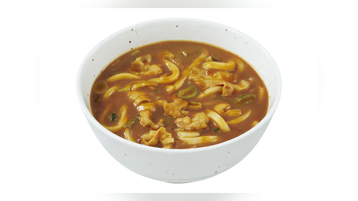 【ココイチ】カレーうどん1食のたんぱく質は18.3g。56品中21位