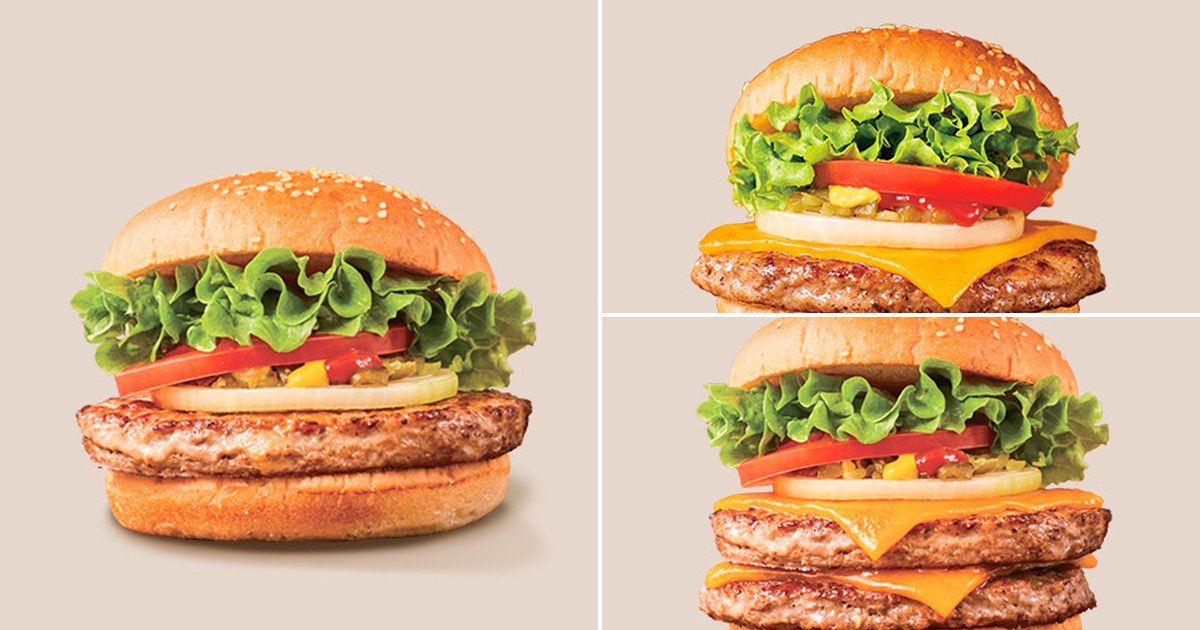 フレッシュネスバーガーのクラシックバーガー。外食のたんぱく質を比べる記事の写真