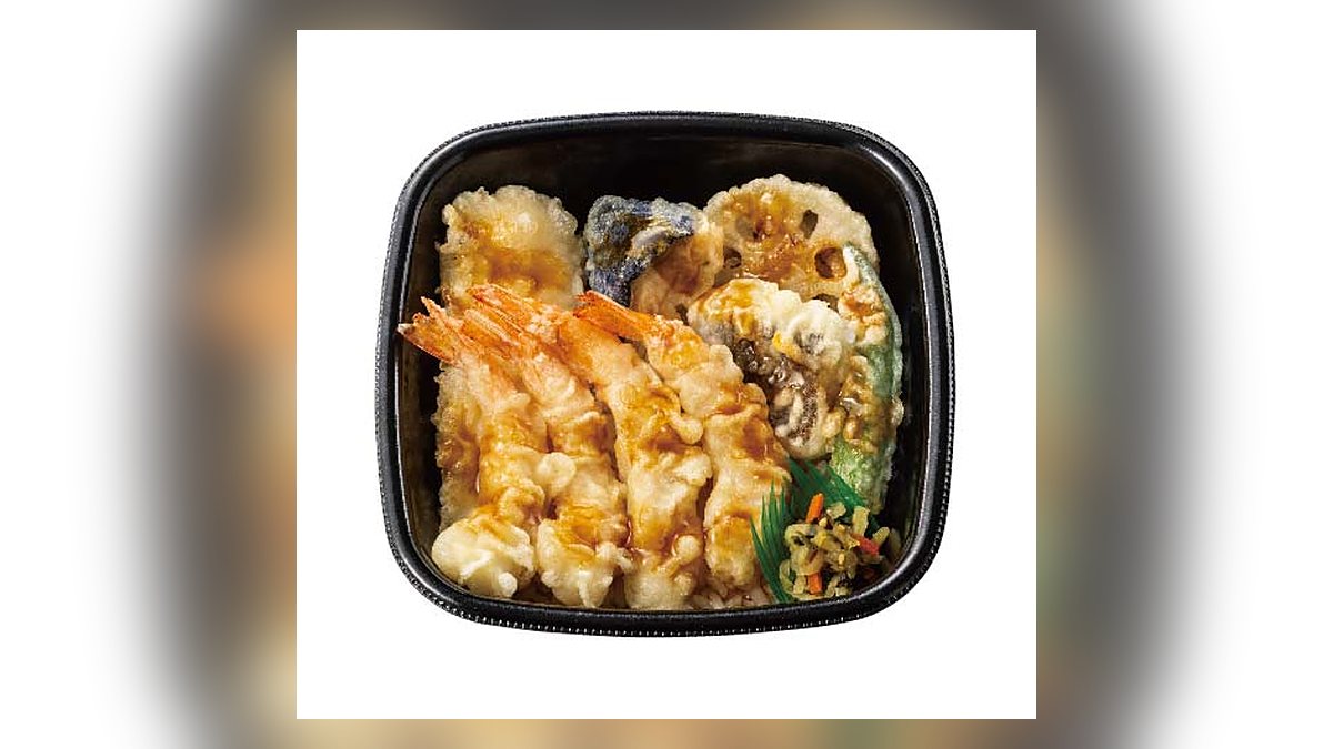 【ほっともっと】上・海鮮天丼ごはんミニ盛のたんぱく質は18.8g。53品中40位