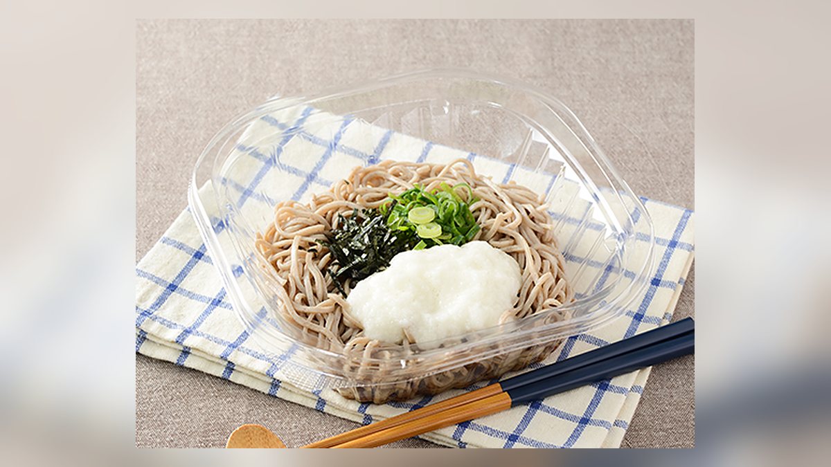 【ローソン】香りとのど越し 冷しとろろそば1食はたんぱく質18.9g。33位