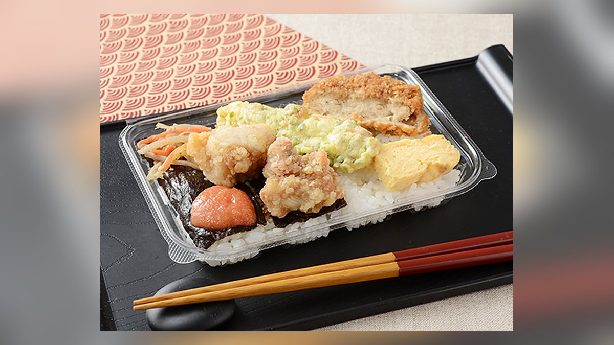 ローソンの明太唐揚のり弁当1食の写真（公式サイトより）