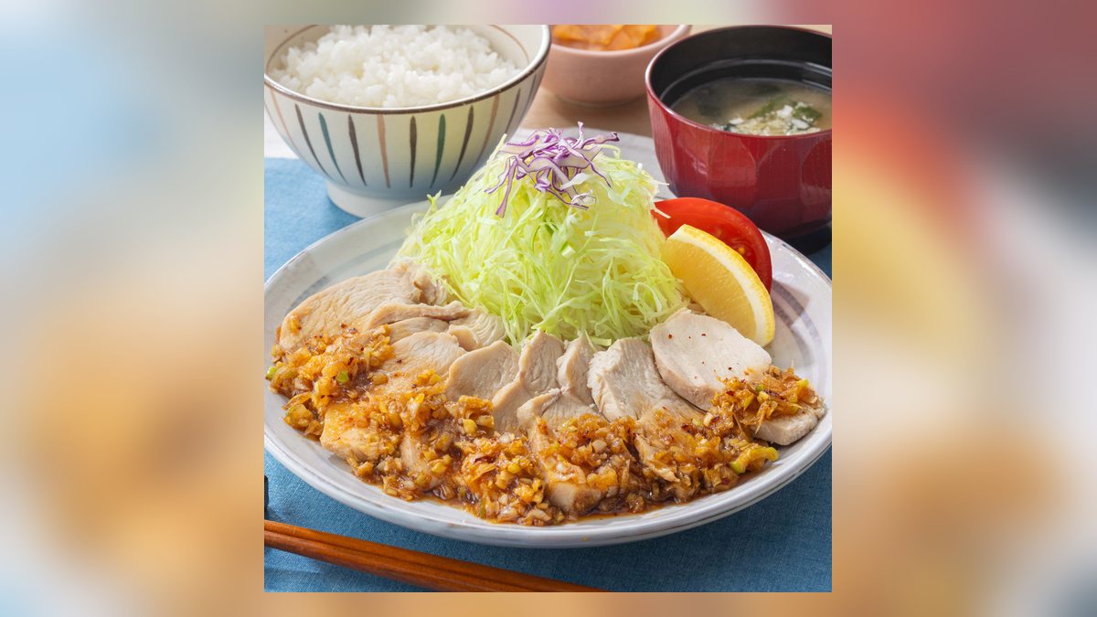 【大戸屋】蒸し鶏のもろみ醤油香味ネギだれ定食はたんぱく質41.1g。16位