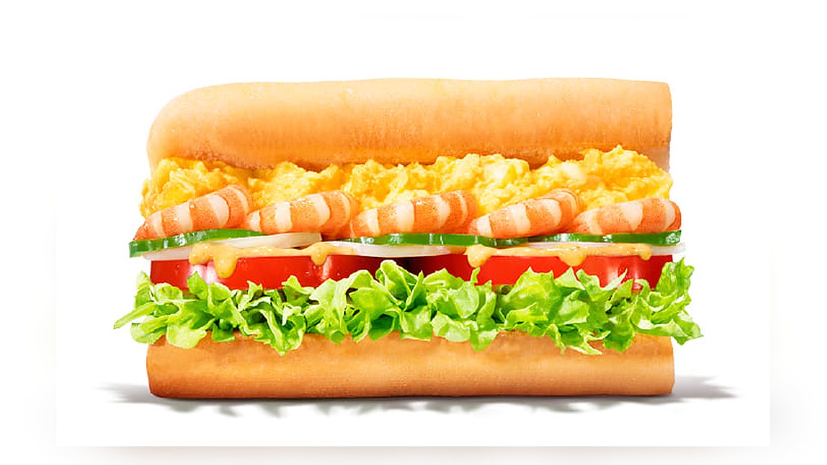 【サブウェイ】えびたまレギュラーのカロリーは321kcal。たんぱく質13.1g