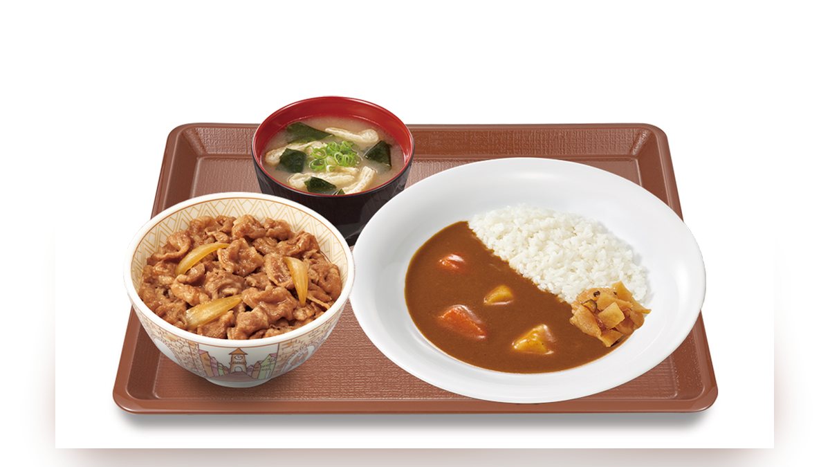 すき家の元祖Wセットの写真（公式サイトより）