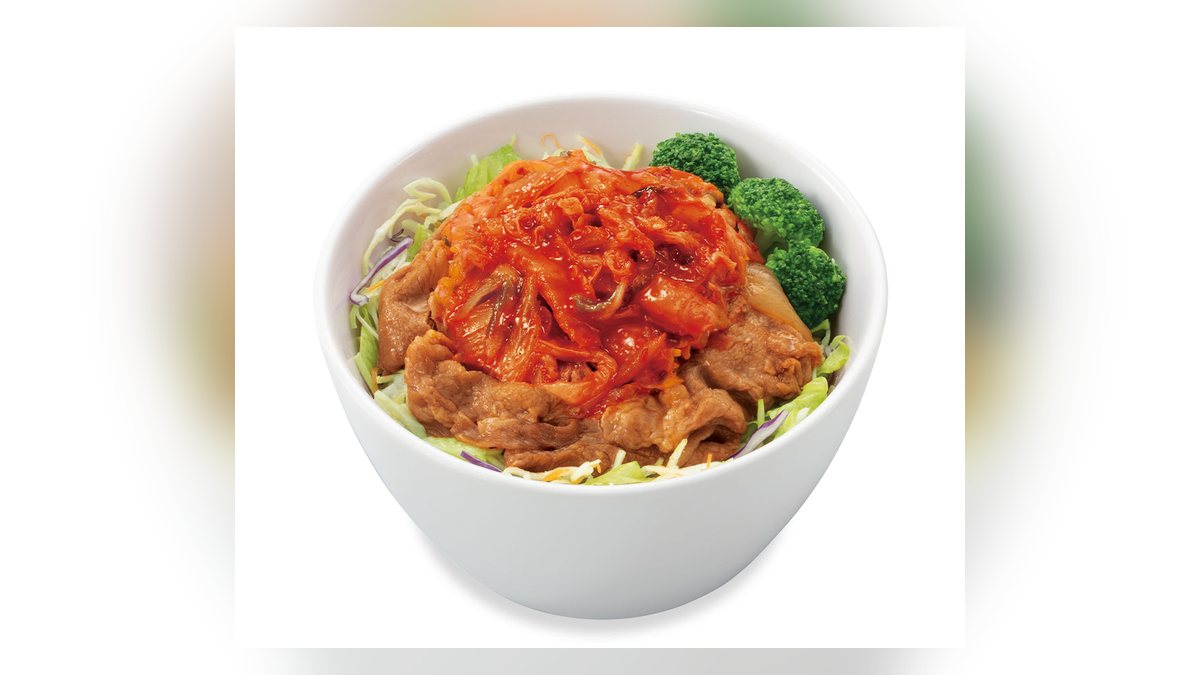 【すき家】キムチ牛丼ライト並盛のたんぱく質は24.4g。96品中63位