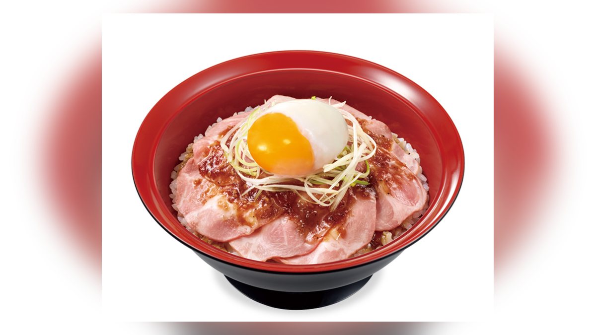 【すき家】おんたまローストポーク丼並盛のたんぱく質は25.4g。96品中57位