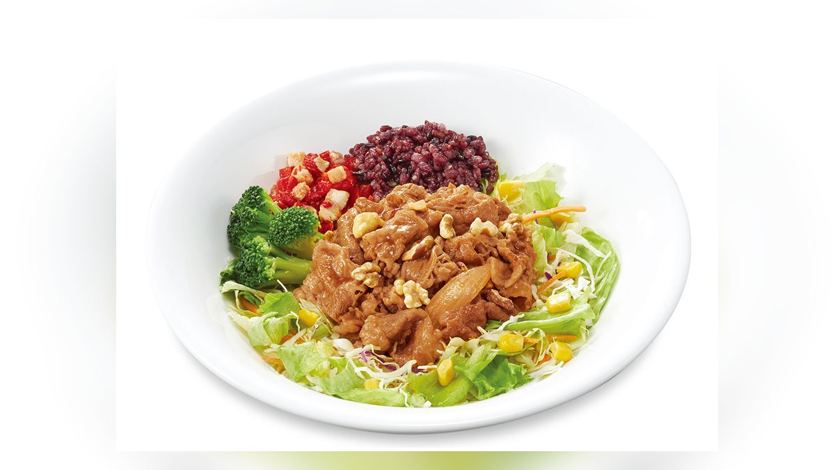 【すき家】牛・お食事サラダ並盛のたんぱく質は15.5g。102品中97位