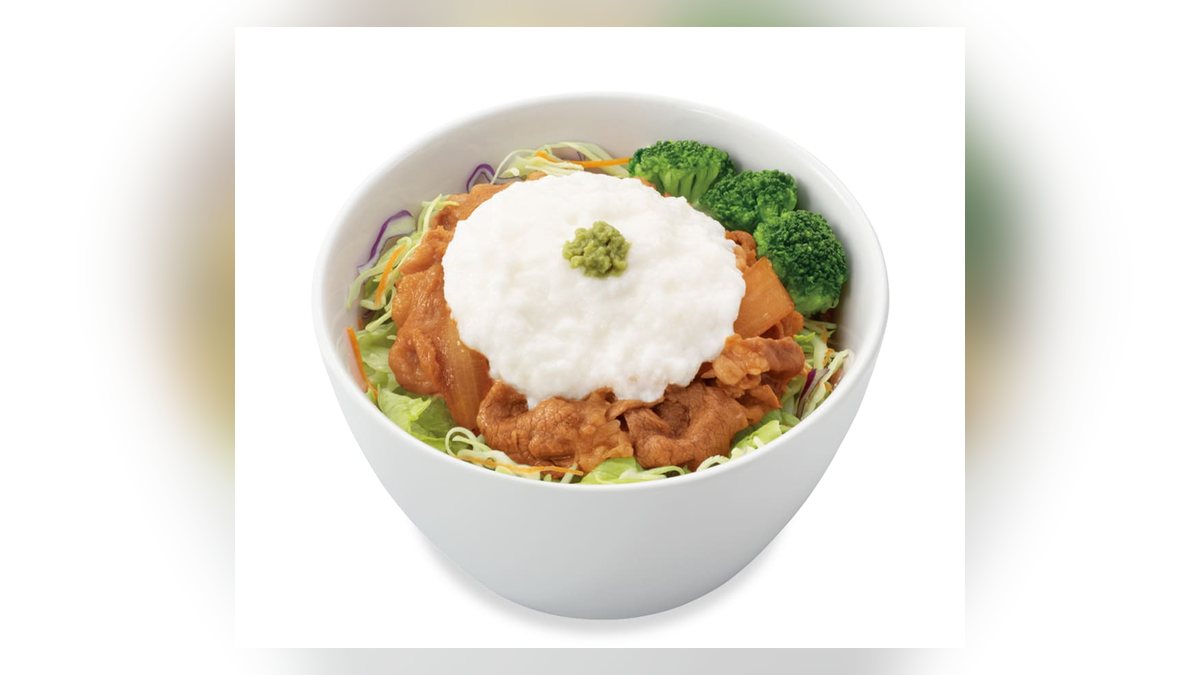 【すき家】わさび山かけ牛丼ライト並盛のたんぱく質は24.2g。96品中66位