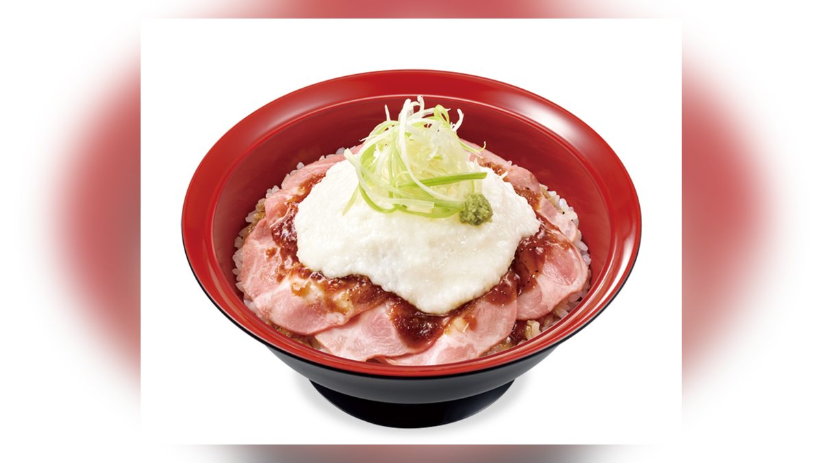 すき家の山かけローストポーク丼並盛の写真（公式サイトより）