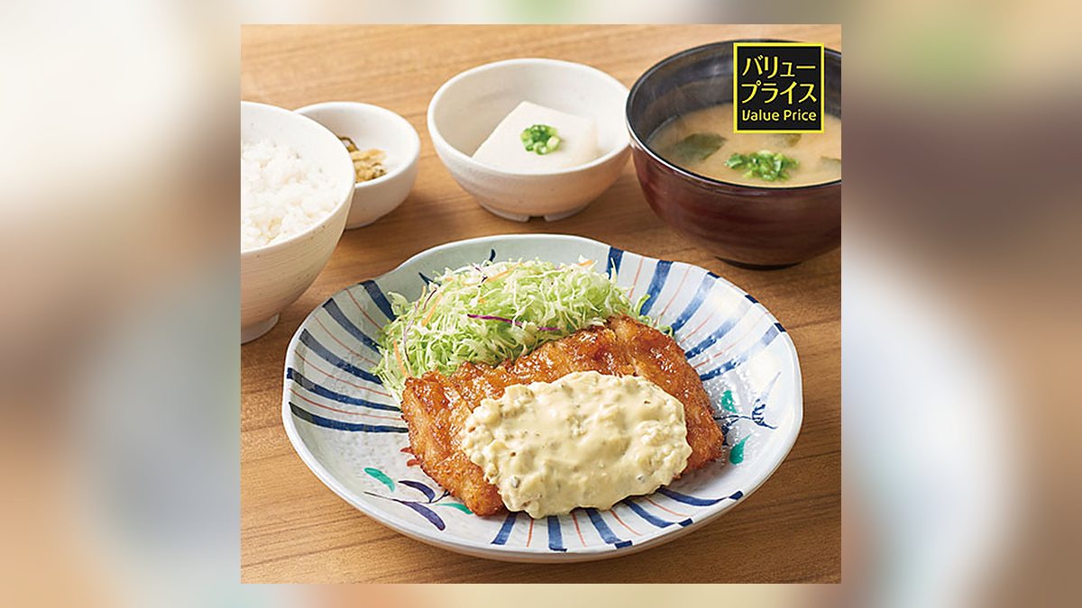 やよい軒のチキン南蛮定食白米の写真（公式サイトより）