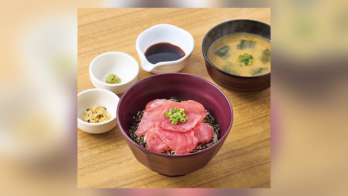 やよい軒のネギまぐろ丼ごはん普通盛の写真（公式サイトより）