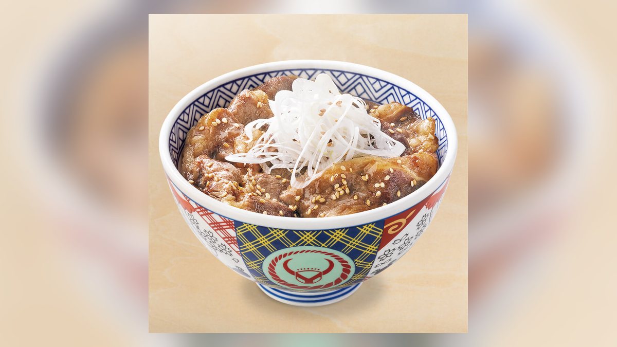 【吉野家】牛カルビ丼並盛のたんぱく質は21.3g。51品中36位、脂質26.2g