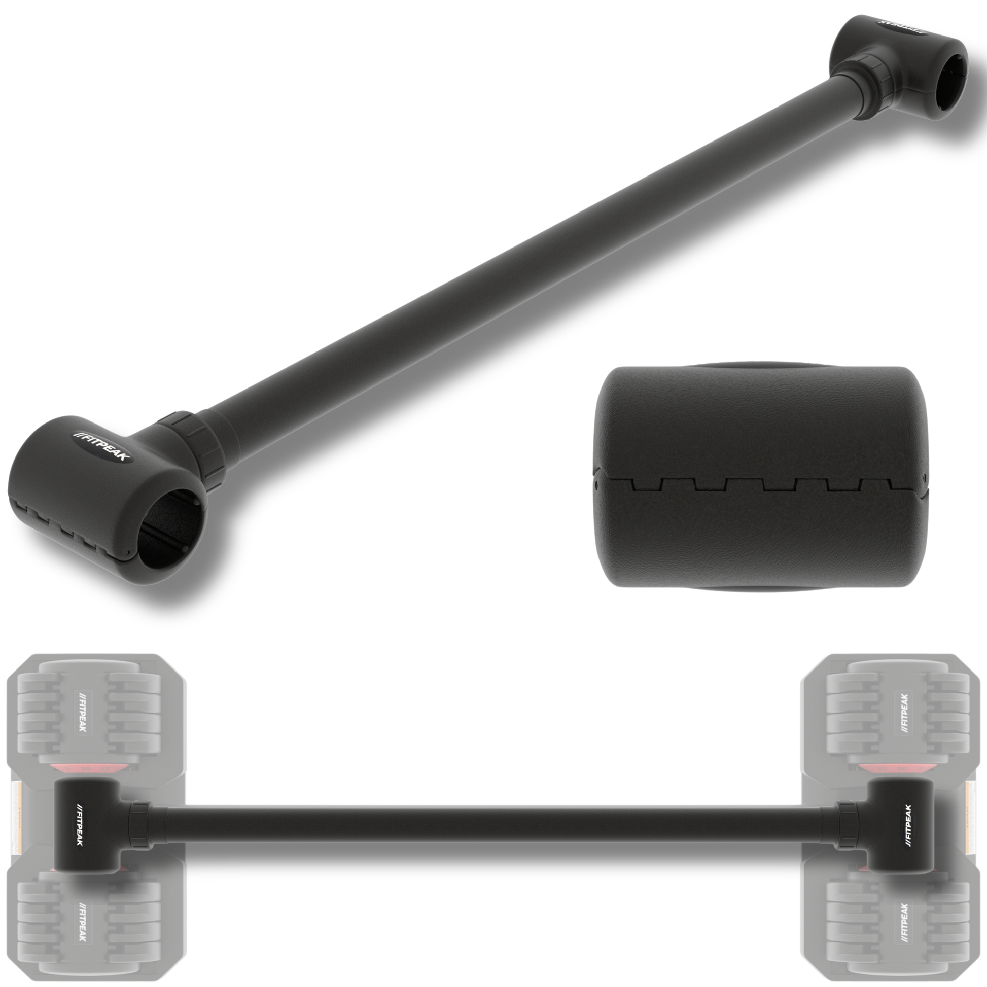 FITPEAK｜可変式ダンベル20kg×ダンベルコンバーター