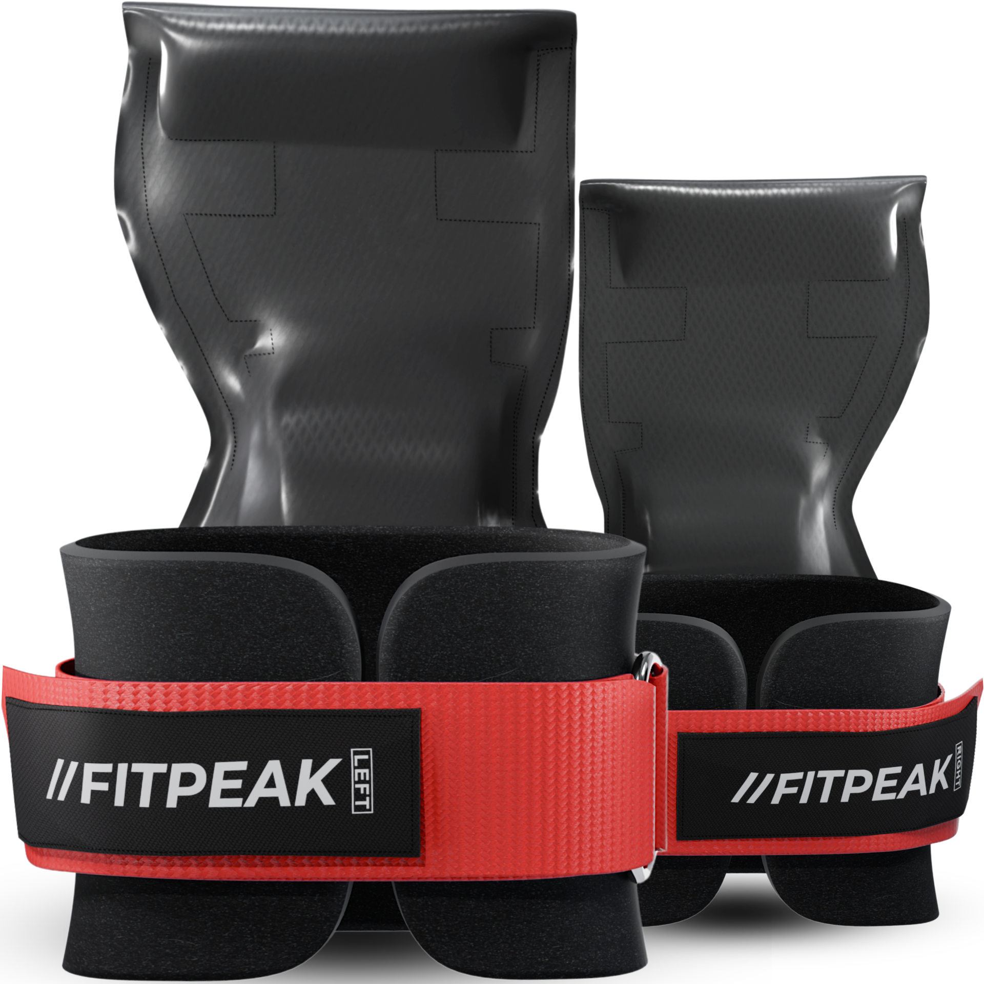 【筋トレ初心者必見！】FITPEAK 二ースリーブ/パワーグリップセット FITPEAK パワーグリップ 筋トレ【痛くない厚さ1.5倍クッション】 懸垂