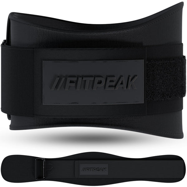 FITPEAKナイロントレーニングベルト ブラックの正面と側面